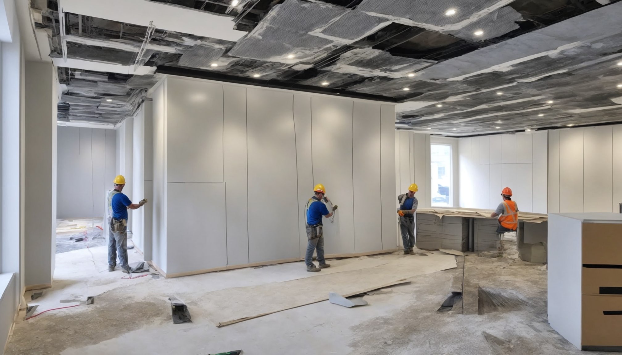 Commercial drylining project in a St Albans office building