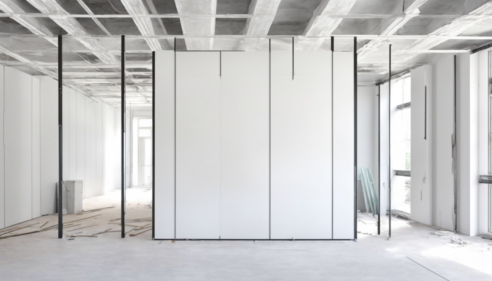 Partition wall installation in a St Albans office